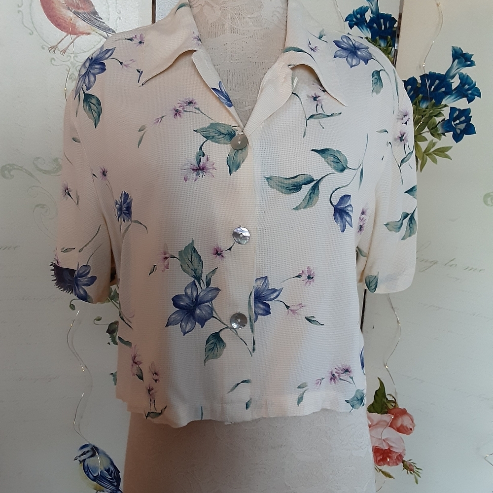 "Notations" Vintage Crop top